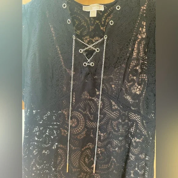 Michael Kors eyelet lace dress with chain - size XL - Picture 5 of 8